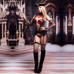 Caribbean Pirate Cosplay Costumes  Erotic Sexy Party Dress Fancy Pirate Cosplay Sexy Halloween Costu