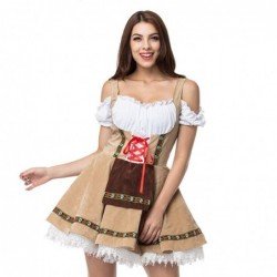 Women German Dirndl Dress Off Shoulder Oktoberfest Beer Girl Costume Dress Hen night Costume