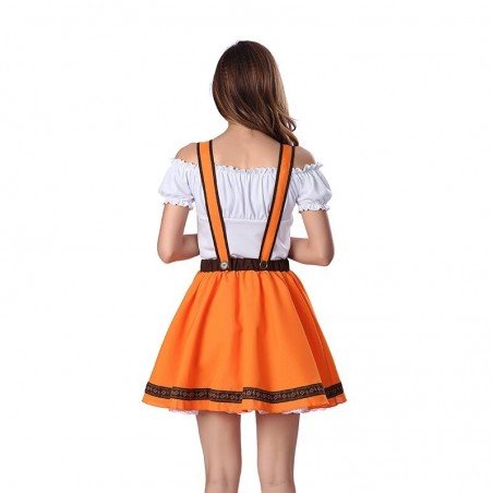Costume Sexy  maid uniforms Polyester beer girl Carnival oktoberfest costume Fancy Straple