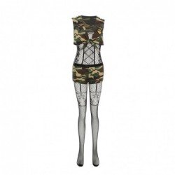 Sexy Role Play Military Tops and Shorts Camouflage Masquerade Fancy Outfits Halloween Women Army Costume Soldier Cosplay 700