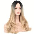 Fake long blond wig Long Synthetic Wigs Ombre Brown Blonde Middle Part Heat Resistant Wavy Wigs For Fake long blond wig Long Synthetic Wigs Ombre Brown Blonde Middle Part Heat Resistant Wavy Wigs For