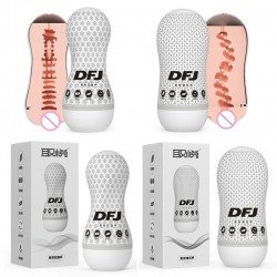 2017 New Sex Products Male Masturbators White Sex Cup Adult Sex Toys For Men Vibrating Penis Massage Device Realistic Vagina