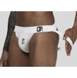 Sexy Underwear Men Gay Straps Briefs with Cock Rings  Breathable U Cover Letter Printing intimo uomo