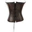 Women Leather Corset Sexy Bandage Steampunk Corset Overbust Lace Up Back Vest Dominatrix Dress Corse
