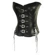 Women Leather Corset Sexy Bandage Steampunk Corset Overbust Lace Up Back Vest Dominatrix Dress Corse