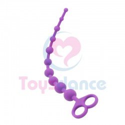 Toysdance Anal Sex Toys For Women Purple 100% Silicone Anal Beads Flexable 13'' Long Anal Balls Adult Sex Products Butt Plug