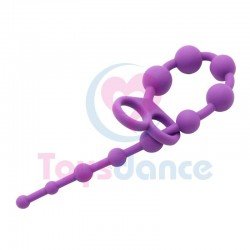 Toysdance Anal Sex Toys For Women Purple 100% Silicone Anal Beads Flexable 13'' Long Anal Balls Adult Sex Products Butt Plug