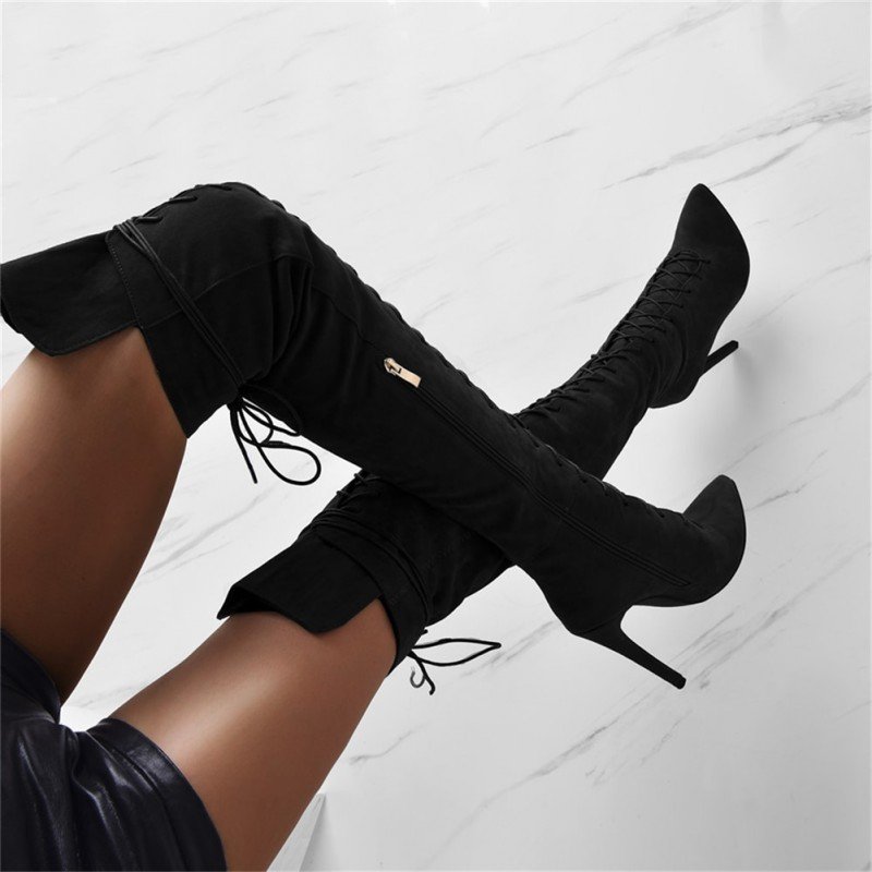 Over The Knee Knight Boots Lady Sexy Thigh High Boots Women Party High Heels