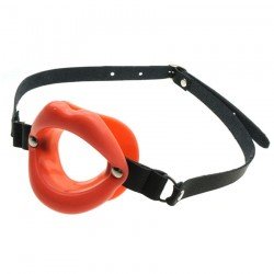 Zerosky Open Mouth Gag Ball for Women Couple PU Leather Mouth Gag Slave Oral Fixation Stuffed Flirting Sex Toys