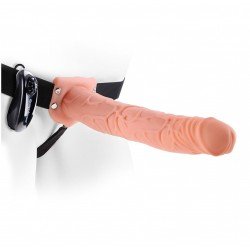 Fetish Fantasy Series 11 Inch Vibrating Hollow Strap On Flesh