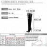 Luxury Brand Sexy PU Leather Cross Strap Over the Knee Boots Woman Pointed Toe Bandage Stiletto Heel Long Boots L