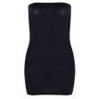 Sexy Lingerie Strapless Sissy Dress Crossdressing Dress Rave Babydoll Seamless Semi See-through Mini Transparent Dress