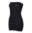 Sexy Lingerie Strapless Sissy Dress Crossdressing Dress Rave Babydoll Seamless Semi See-through Mini Transparent Dress