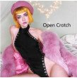 Erotic Sexy Open Crotch Latex Lingerie for Sex Body Suits for Women Sexy Pvc Bondage Crotchless Leather Dress Bodysuit