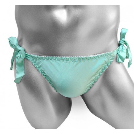Sissy Panties Men Shiny Gay Underwear Silk Lace Up Satin Briefs Lingerie Hot Sexy Male