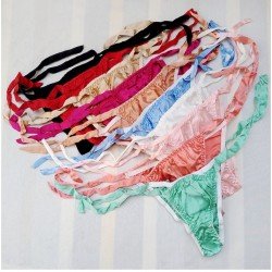 Sissy Panties Men Shiny Gay Underwear Silk Lace Up Satin Briefs Lingerie Hot Sexy Male