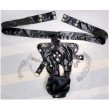 Sexy Studded Leather Mens Thong with Cock Open Penis Pouch Chains T-Back Gay Underwear Erotic Fetish Lingerie Adjust