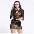 Sexy costumes women cosplay nuns Uniform sexy lingerie transparent Halloween cosplay costume sexy underwear set sex product slip
