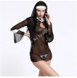 Sexy costumes women cosplay nuns Uniform sexy lingerie transparent Halloween cosplay costume sexy underwear set sex product slip