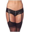 Kinky Black Wet-look Hot Pants With Stockings Kinky Black Wet-look Hot Pants With Stockings