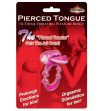Pierced Tongue Vibrating Silicone Cock Ring.  Cock rings with vibration
