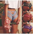Women's Sexy Cage Back Panties Lace Mesh Perspective Wave Shape Bow Underwear Ladies Women's Sexy Cage Back Panties Lace Mesh Perspective Wave Shape Bow Underwear Ladies
