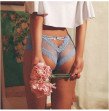 Women's Sexy Cage Back Panties Lace Mesh Perspective Wave Shape Bow Underwear Ladies Women's Sexy Cage Back Panties Lace Mesh Perspective Wave Shape Bow Underwear Ladies