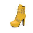 Fashion Ankle Boots Women PU Leather Short Boots Sexy Extreme High Heels Platform Shoes