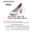 Fashion Court shoes in men size Red White Nude High Heel Women  Shoe Large size  Casual Party Office Shoes