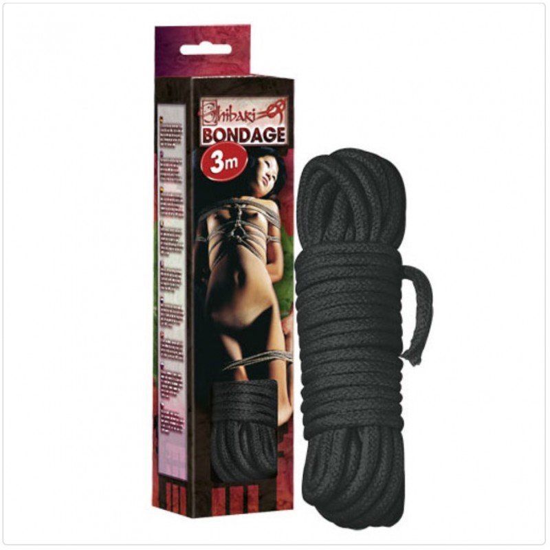 Cotton Bondage Rope in Black