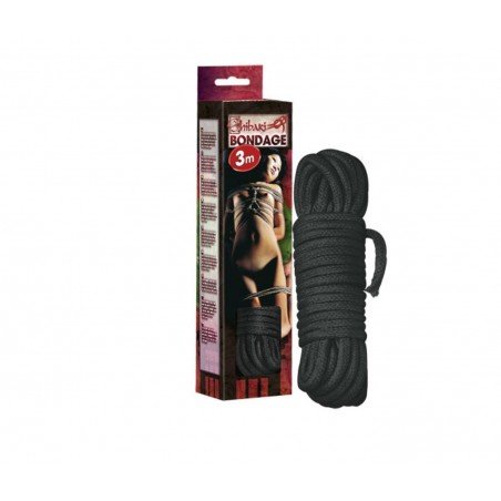 Cotton Bondage Rope in Black