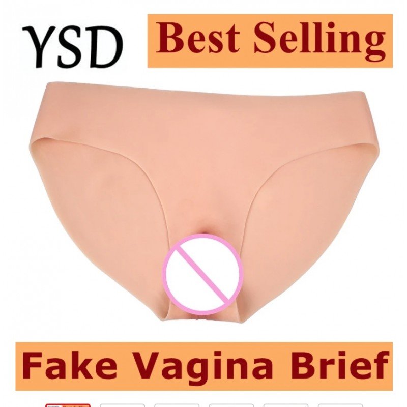 Silicone Fake Vagina Underwear Panties Men Penetratable Vagina Boxer Briefs for Crossdresser Transgender Shemale Gaff Soft