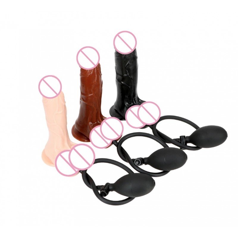 Inflatable Dildo Large Soft Dildos Suction Cup Realistic Penis Anal Plug Sex Toys for Women Pump Huge Butt Plug Anal Toy