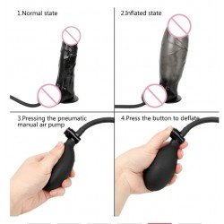 Inflatable Dildo Large Soft Dildos Suction Cup Realistic Penis Anal Plug Sex Toys for Women Pump Huge Butt Plug Anal Toy
