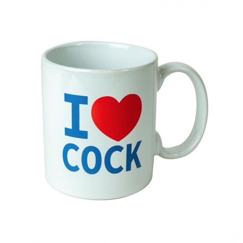 I LOVE COCK cup  erotic cup for fun times White I Love Cock Mug
