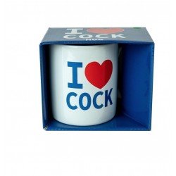 I LOVE COCK cup  erotic cup for fun times White I Love Cock Mug
