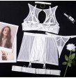 Sexy 5-Piece Mesh Lingerie Set  Choker Underwear Set Gothic Sexy Fancy Set Sleepwear