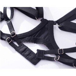 Crossdressing lingerie Sexy 5-Piece Mesh Lingerie Set  Choker Underwear Set Gothic Sexy lingerie for men