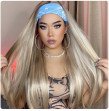 Long Straight Headband Synthetic Wig Light Blonde Women's Headband Wigs Fake Hair for Men Women Crossdressers and transexuals Long Straight Headband Synthetic Wig Light Blonde Women's Headband Wigs Fake Hair for Men Women Crossdressers and transexuals