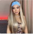 Long Straight Headband Synthetic Wig Light Blonde Women's Headband Wigs Fake Hair for Men Women Crossdressers and transexuals Long Straight Headband Synthetic Wig Light Blonde Women's Headband Wigs Fake Hair for Men Women Crossdressers and transexuals