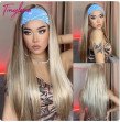 Long Straight Headband Synthetic Wig Light Blonde Women's Headband Wigs Fake Hair for Men Women Crossdressers and transexuals Long Straight Headband Synthetic Wig Light Blonde Women's Headband Wigs Fake Hair for Men Women Crossdressers and transexuals