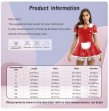 Mens PVC Sissy Maid Uniform Fancy Dress maid Costume Outfit Short Sleeve Dress with Choker and Headband Mens PVC Sissy Maid Uniform Fancy Dress maid Costume Outfit Short Sleeve Dress with Choker and Headband