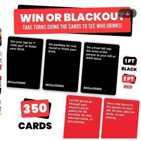Do or Drink - blackout hen and Stag party cards