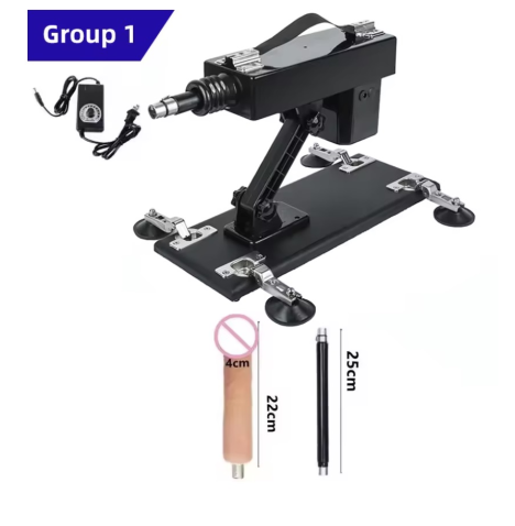 Automatic Hand-Free Sex Machine for Women with 3XLR Dildos Attachments Telescopic Masturbation Toy with Suction Cups for Men