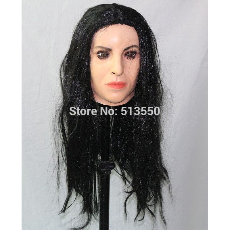 Top Popular  Fancy Dress Costume Latex Crossdressing Female Mask for Male Transgender Dress Up