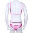 Mens Gay Jockstraps Sheer Crossdress Lingerie Adjustable Spaghetti Straps Lace Black Sissy Pouch Bod