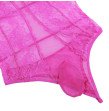 Mens Gay Jockstraps Sheer Crossdress Lingerie Adjustable Spaghetti Straps Lace Black Sissy Pouch Bod