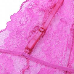 Mens Gay Jockstraps Sheer Crossdress Lingerie Adjustable Spaghetti Straps Lace Black Sissy Pouch Bodysuit Nightwear Sleepwea