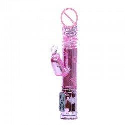 BAILE Dual Motors Rabbit Vibrators USB Rechargeable AV Rotation Beads Massager Stretch Thrusting Penis Sex Toys For Woman