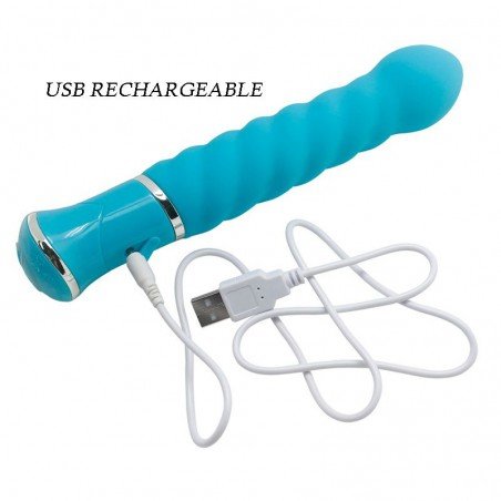 Aphrodisia 10 Speed USB Rechargeable Silicone G-spot Vibrator Anal Sex Toys For Couple Thread Stimul